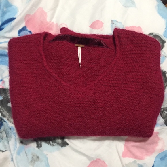 Free People Sweaters - Free people fuzzy crop top sweater